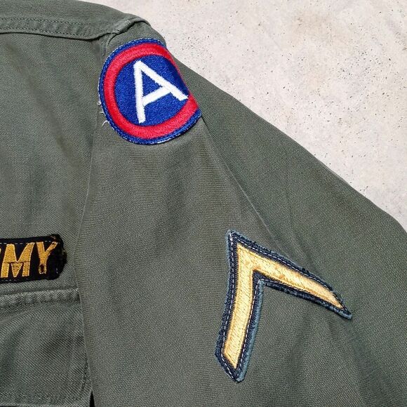 Vintage OG 107 US Army Shirt Jacket Size Small Vietnam War Era 60s Sateen Field - Picture 6 of 13